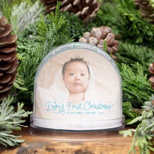 Babys First Christmas  Photo  Snowglobe