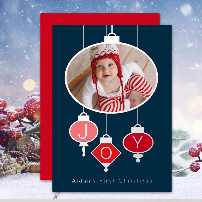 Baby's First Christmas PhotoFoil Holiday Card (Creator Uploaded)