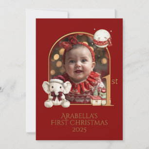 Baby's First Christmas photograph**Flat Holiday Card
