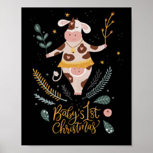 baby's first christmas poster