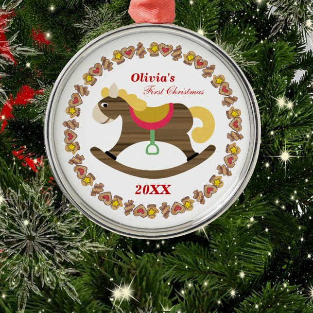 Baby's First Christmas Rocking Horse Ornament (Creator Uploaded)