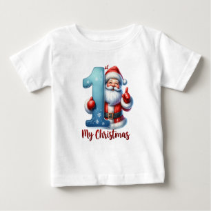Baby's First Christmas Santa Baby T-Shirt