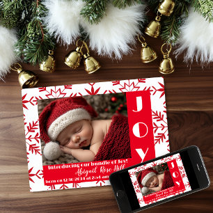 Baby's First Christmas Santa Birth Announcement