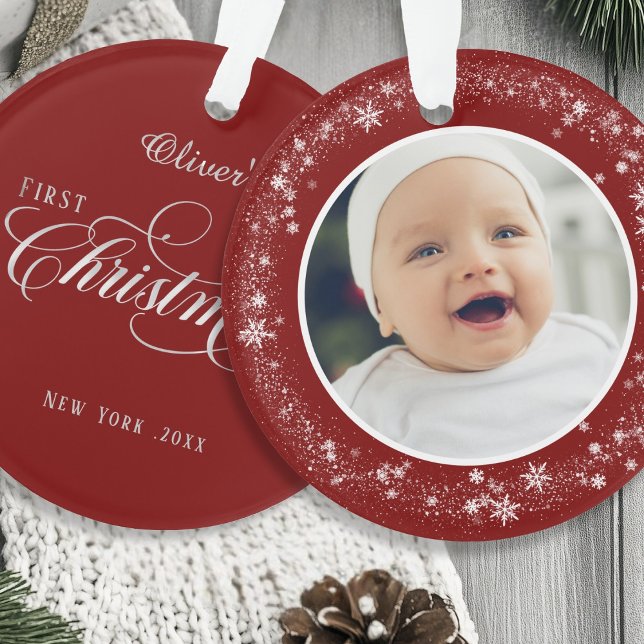 Baby's First Christmas Snowflakes Ornament (Creator Uploaded)