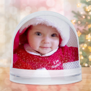 Babys first Christmas Snowglobe with Photo 