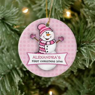 Baby's First Christmas Snowman Ornament