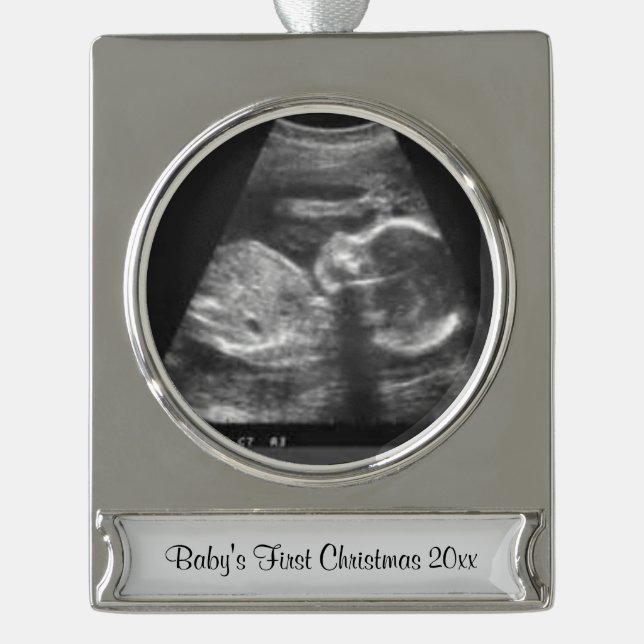 Baby's First Christmas Sonogram Ornament (Front)