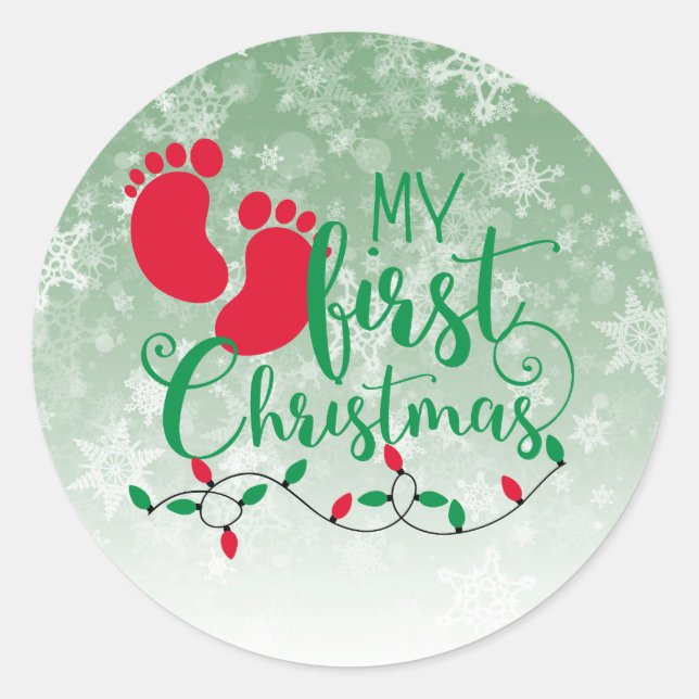 Baby's First Christmas Sticker (Front)