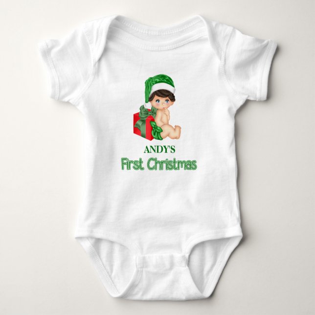 Baby's First Christmas t-Shirt Baby Bodysuit (Front)