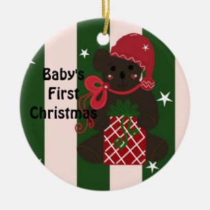 Baby's First Christmas Teddy Bear Ceramic Tree Decoration