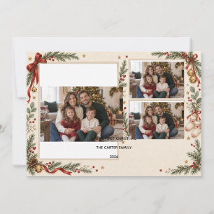 Baby's First Christmas Three Photo Announcement