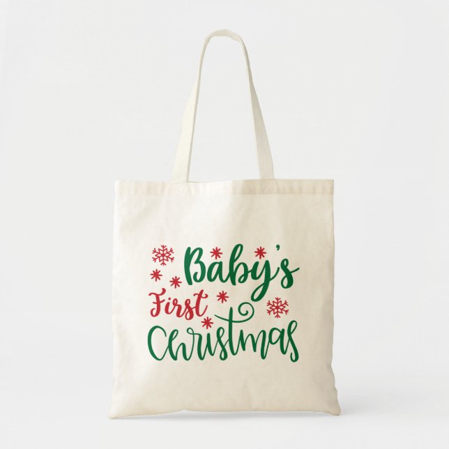 babys first christmas tote bag (Front)