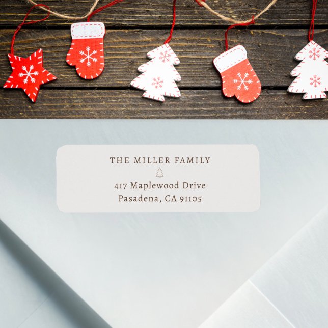 Baby's First Christmas Tree  Simple Return Address Label (Creator Uploaded)