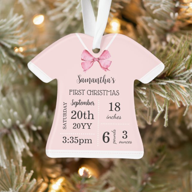 Baby's First Christmas with photo Ornament (Tree)