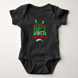 Baby's First Christmas Xmas Cute Baby Bodysuit