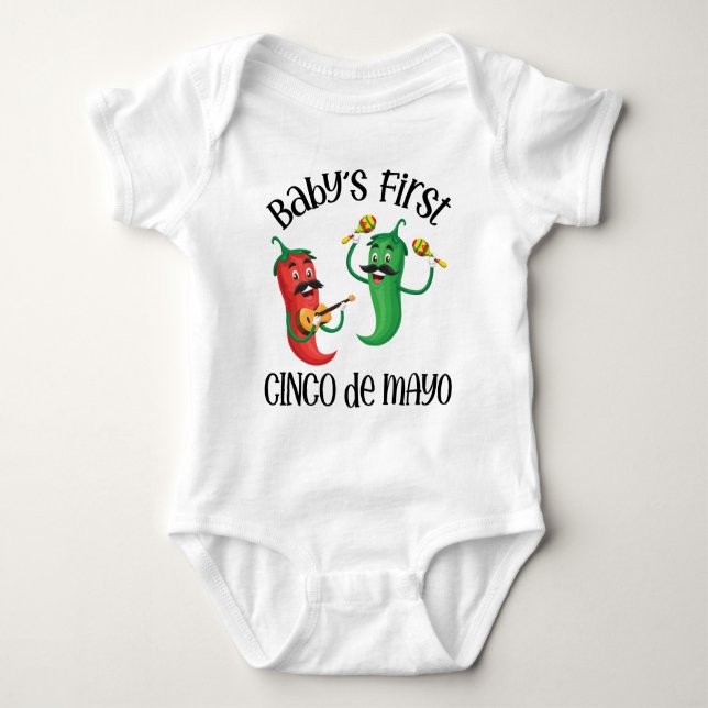 Baby's First Cinco de Mayo Baby Bodysuit (Front)