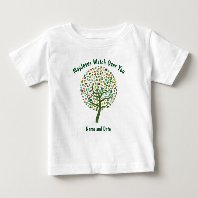 Baby's First Communion, Baptism, Godchild PHOTO Baby T-Shirt (Front)