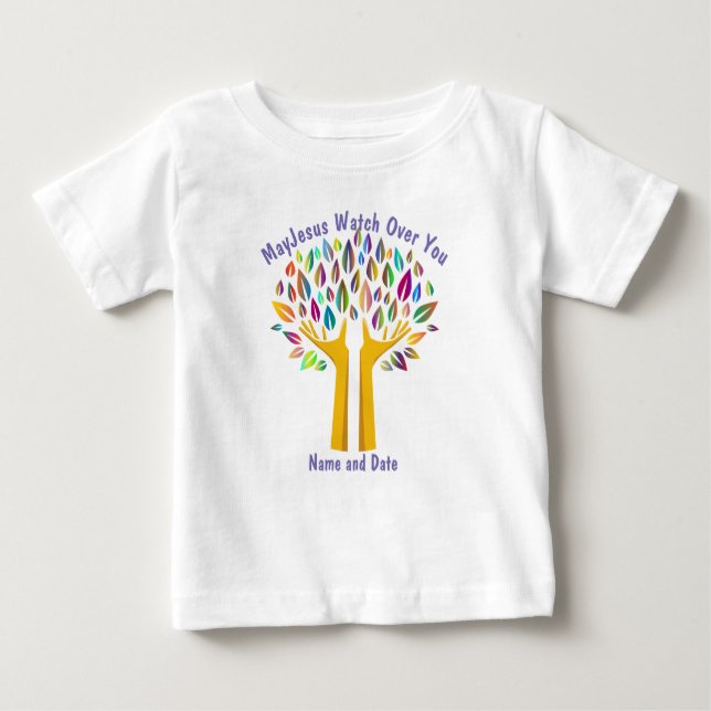 Baby's First Communion, Baptism, Godchild PHOTO Baby T-Shirt (Front)