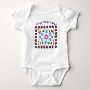 BABY'S FIRST DIWALI RANGOLI BABY BODYSUIT
