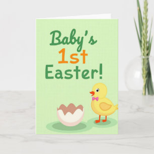 Babys First Easter Celebration Card