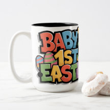 Baby's First Easter Colourful Block Lettering & Eg