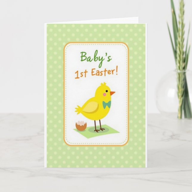 Babys First Easter Greeting Card (Front)