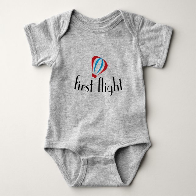 Baby's First Flight Baby Bodysuit (Front)