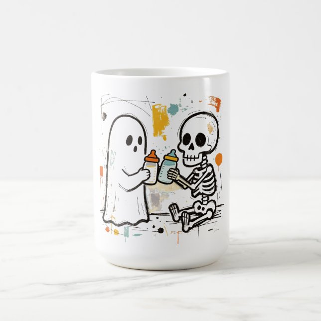 Baby's First Halloween Ghost Skeleton  Coffee Mug (Center)