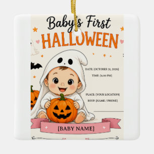 Baby's First Halloween Party Ceramic Ornament