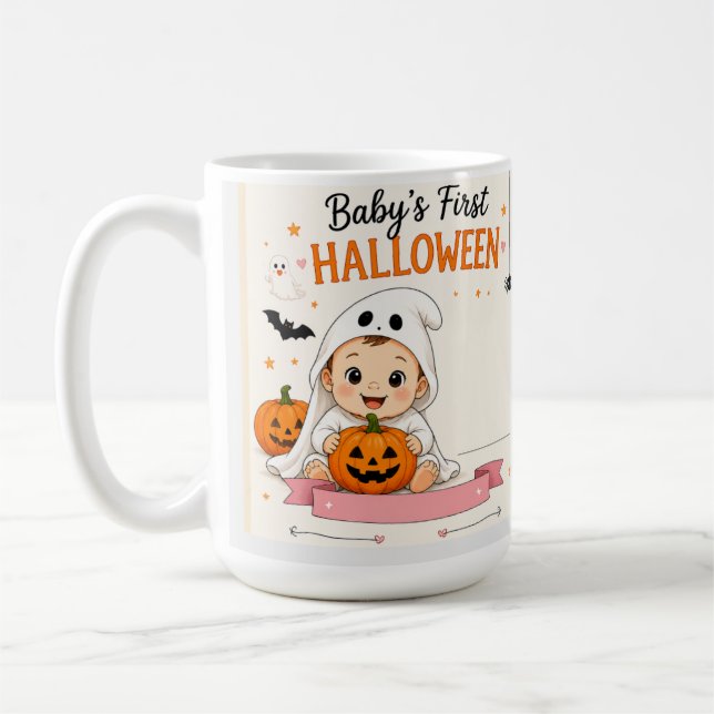 Baby's First Halloween Party Coffee Mug (Left)