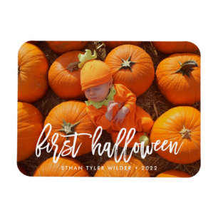 Baby's First Halloween Photo Magnet