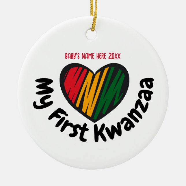 Baby's First Kwanzaa Ornament (Front)
