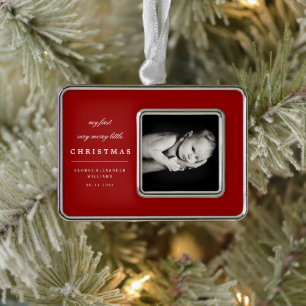 Baby's First Merry Little Christmas Photo Ornament