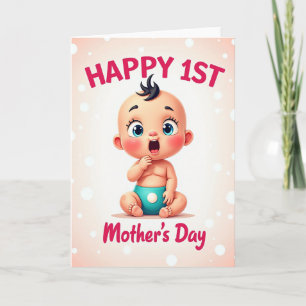 Babys First Mothers Day Art Card