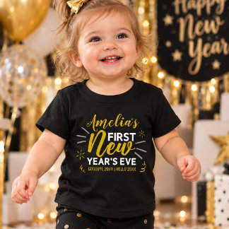 Baby's First New Year's Eve Custom Baby T-Shirt