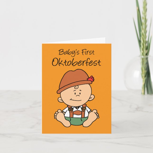 Baby's First Oktoberfest Holiday Card (Front)