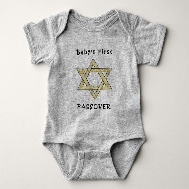 Baby's First Passover Baby Bodysuit (Front)