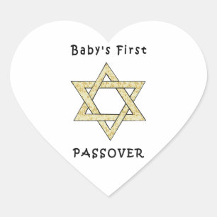 Baby's First Passover Heart Sticker