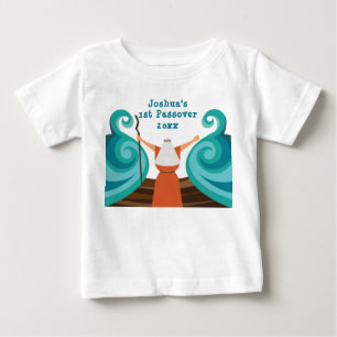 Baby's First Passover Named Moses Parting Water Baby T-Shirt