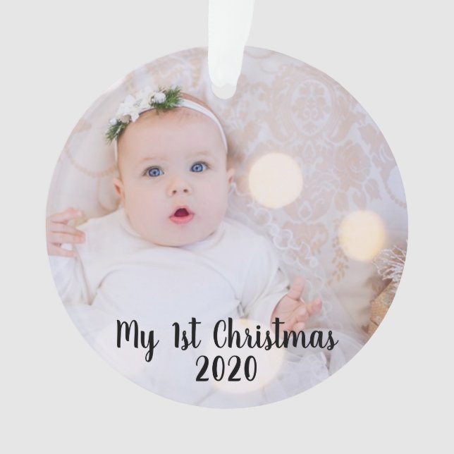Baby's First Personalised Christmas Ornament (Front)