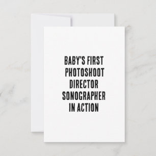 Baby's first photoshoot director – Sonographer Thank You Card
