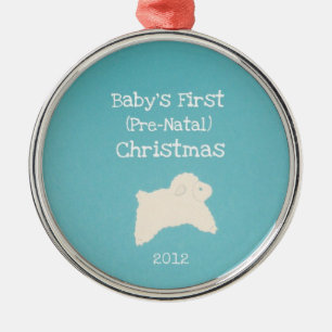Baby's First (Pre-Natal) Christmas 2012 Metal Ornament