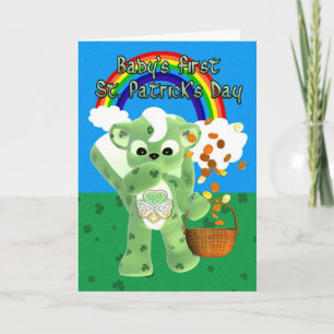Baby's First St. Patrick's Day Card, with litte cu Card