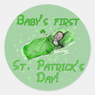 Baby's First St. Patrick's Day Tshirts Classic Round Sticker