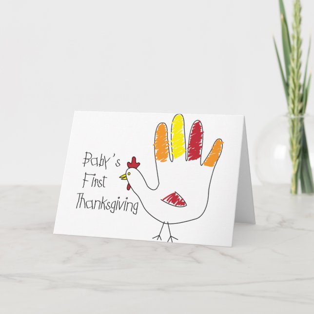 Babys First Thanksgiving Card (Front)