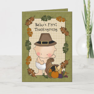 Baby's First Thanksgiving greeting card