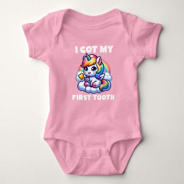 Baby's First Tooth Baby Bodysuit (Front)