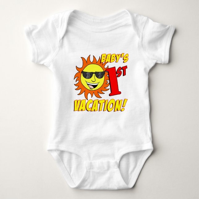 Baby's First Vacation Baby Bodysuit (Front)