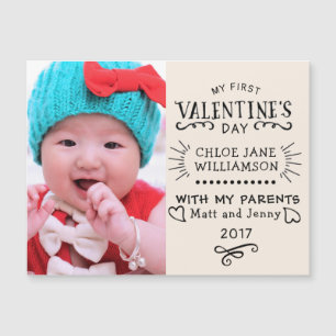 Baby's First Valentine Magnetic Photo Card