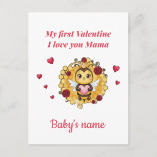 baby's first valentine postcard